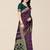Purple & Green Bandhani Zari Silk Cotton Bandhani Saree