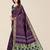 Purple & Green Bandhani Zari Silk Cotton Bandhani Saree