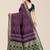 Purple & Green Bandhani Zari Silk Cotton Bandhani Saree