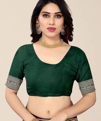 Purple & Green Bandhani Zari Silk Cotton Bandhani Saree 5