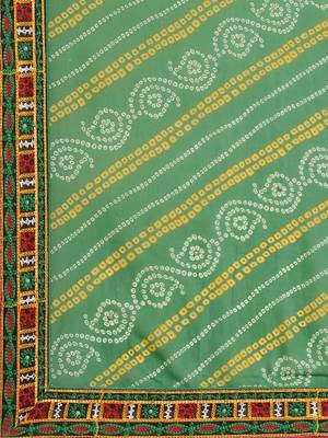 Embroidered Pure Georgette Half and Half Bandhani Saree 5