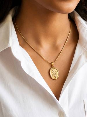 Flower Pendant Anti-Tarnish Chain 1