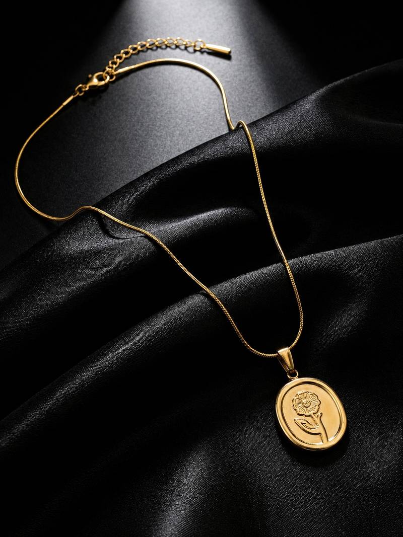 Flower Pendant Anti-Tarnish Chain