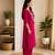 Cotton blend pink embroidered kurta with pant set for women