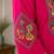 Cotton blend pink embroidered kurta with pant set for women