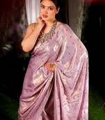 Chandani - purple Authentic Handloom