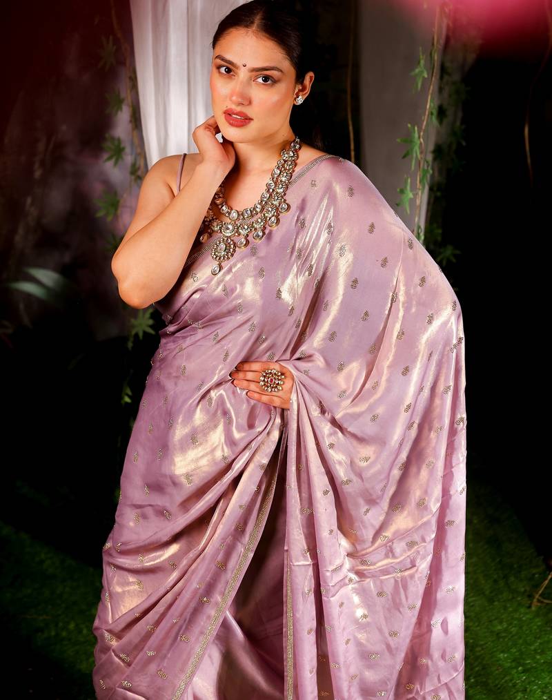 Chandani - purple Authentic Handloom