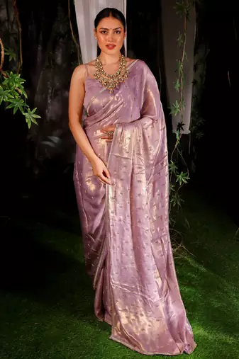 Chandani - purple Authentic Handloom