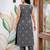 Cotton blend grey printed kurta with pant set for women