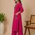 Slub cotton pink embroidered kurta with pant set for women