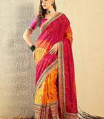 Bandhani Embroidered Chiffon Bandhani Saree