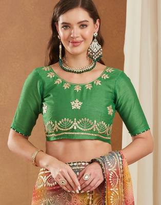 Bandhani Zari Poly Georgette Designer Bandhani Saree 4