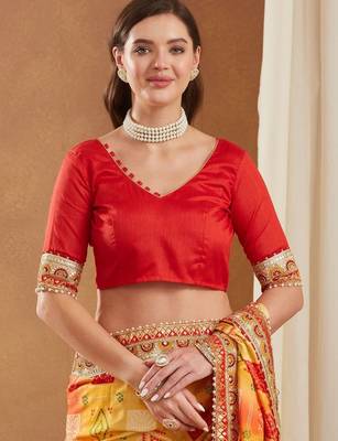 Bandhani Gotta Patti Poly Chiffon Designer Bandhani Saree 4