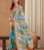 Bandhani Gotta Patti Poly Chiffon Designer Bandhani Saree
