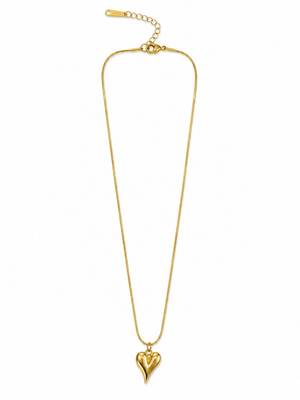 18K Gold Plated Heart Pendant Necklace 3