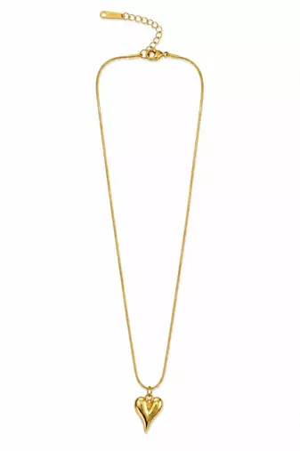 18K Gold Plated Heart Pendant Necklace