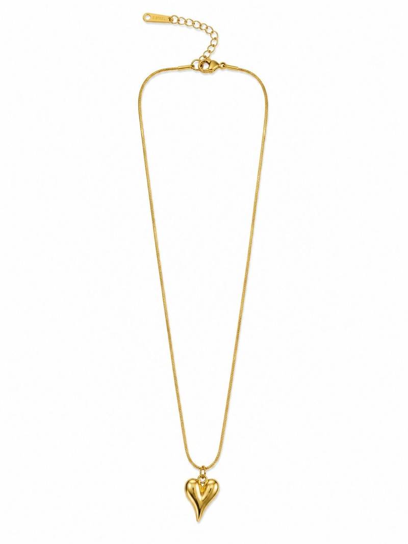 18K Gold Plated Heart Pendant Necklace