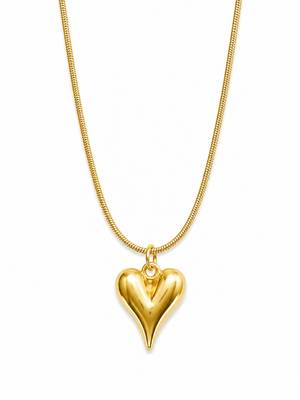 18K Gold Plated Heart Pendant Necklace 4