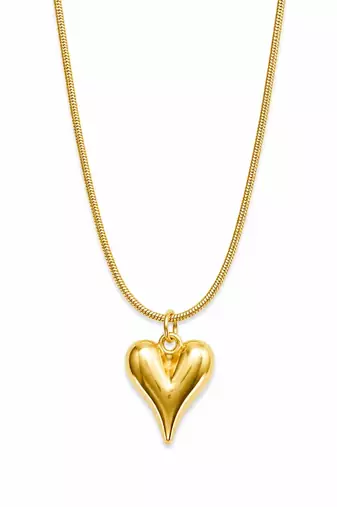 18K Gold Plated Heart Pendant Necklace