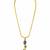 18K Gold Plated Stone Floral Pendant Necklace