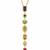 18K Gold Plated Pastel Geometric Charm Drop Necklace
