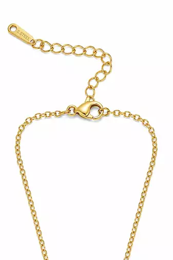18K Gold Plated Pastel Geometric Charm Drop Necklace