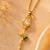 18K Gold Plated Rose Floral Pendant Drop Necklace