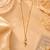 18K Gold Plated Rose Floral Pendant Drop Necklace