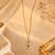 18K Gold Plated Rose Floral Pendant Drop Necklace