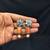 Orange Statement Necklace Earrings Set, Oxidized Silver Double Layer Ethnic Bridal Jewelry