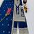 blue designer party wear top pant & dupatta set