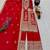 red designer party wear top pant & dupatta set