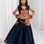 Navy blue navratri girls lehenga choli | rayon cotton kodi katchi work garba wear