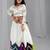 Off white navratri girls lehenga choli | rayon cotton gota patti mirror work