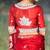 Red color georgette embroidered saree with un-stitched blouse