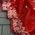 Red color georgette embroidered saree with un-stitched blouse