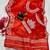 Red color georgette embroidered saree with un-stitched blouse