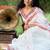 White color georgette embroidered saree with un-stitched blouse