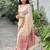 white & purple   color linen printed zari border sarees