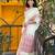 white & purple   color linen printed zari border sarees