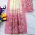 white & purple   color linen printed zari border sarees