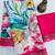 white pink sky blue color linen digital printed zari border sarees