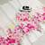 white pink color linen flower printed sarees