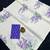 White blue color linen cotton digital printed saree