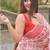 white & red color linen digital printed durga pooja sarees