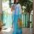 white sky color linen durga pooja sarees