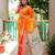 yellow  color linen durga pooja sarees