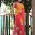 red yellow color linen durga pooja sarees