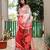white  color linen durga pooja sarees