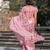 pink color linen digital printed saree with running print blouse